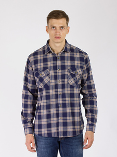 Рубашка мужская DAIROS GD81100415 коричневая 4XL