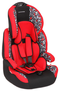 Детское автокресло Leader Kids Каравел 9-36 кг, группа 1/2/3, Красный/Принт цифры