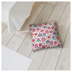 Наволочка JoyArty белый, голубой, розовый 45x45