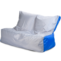 Внешний чехол Кресло-мешок диван 120x85x160, Оксфорд Серый и синий ПуффБери