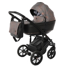 Коляска детская Junama 2 В 1 Tako Laret Corona Tc-01 Черный/Узор Медь