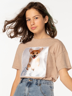 Футболка для девочек Orby 100280 цв. бежевый, р.158