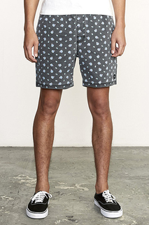 Шорты RVCA Escape Print Elastic Pirate Black, черный, M
