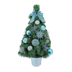 Хвойное украшение "Елка", 55 см; цвет: зеленый, синий Mister Christmas