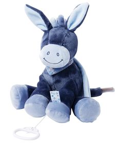 Игрушка мягкая Nattou Musical Soft toy Alex & Bibou Ослик музыкальная 321051