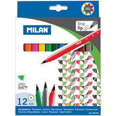 Фломастеры "Milan", 12 цветов