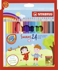 Набор цветных карандашей "Stabilo Swans", 24 цвета