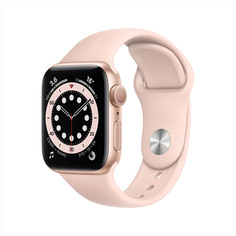 Смарт-часы Apple Watch Series 6 40mm Gold, Pink Sand Sport Band (MG123RU/A)