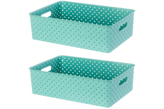 Набор корзинок Береста, шалфей, 35x24,5x10,5 см, 7,5 литров, 2 штуки Violet