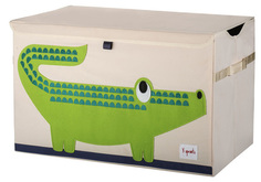 Сундук для хранения игрушек 3 Sprouts "Крокодил", цвет: зелёный, бежевый