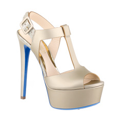 Босоножки женские Loriblu 7EA59073AD2B01557PO бежевые 40 RU