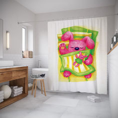 Штора для ванной JoyArty «Пес мило спит» 180x200