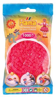 Бусинки для термомозаики 1000 шт. Hama серии MIDI 207-32 фуксия неон