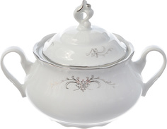 Сахарница 350 мл; "Constance", декор "Серый орнамент, отводка платина" Thun 1794