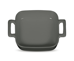 Форма для запекания 130х130х40мм с двумя ручками серая "Corone Colore" LQ-SK0036-A6856 No Brand