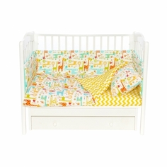 Бортики для детской кроватки Magic City БК-ПБ-0025/45 Абстракция с жирафами