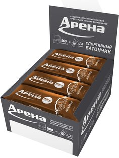 Углеводный батончик Арена Батарейка с L-карнитином, шоколад, 24 шт
