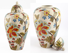 Ваза "Райский сад" 21*21*40см, ручная роспись Русские подарки 114610