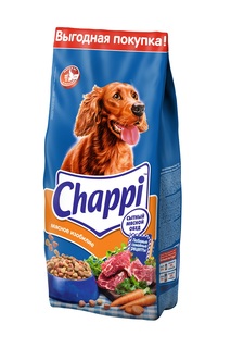 Сухой корм для собак Chappi Сытный мясной обед, Мясное изобилие с овощами и травами, 15кг