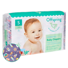 Подгузники Offspring S 3-6 кг. 48 шт. расцветка Космос