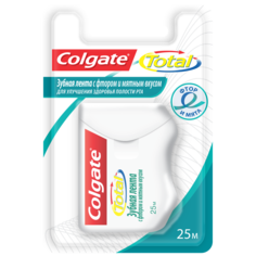 Зубная нить Colgate с фтором и мятным вкусом 25 м