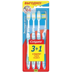 Зубные щетки Colgate "Эксперт чистоты" средней жесткости, 4 шт
