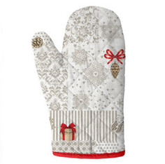 Прихватка-рукавица "Шарлиз. Кружева зимы", 18x28 см Романтика