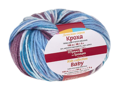 Пряжа из Троицка "Кроха", цвет: 7070 принт, 135 м, 50 грамм (10 мотков) ( 10) Троицкая камвольная фабрика