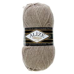 Пряжа Alize "Superlana klasik", однотонная, цвет: 207 светло-коричневый, 280 м, 100 грамм