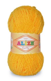 Пряжа Alize "Softy", цвет: 216 желтый, 115 м, 50 грамм (5 мотков) ( 5)