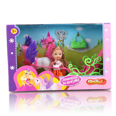 Игровой набор DollyToy Принцесса на прогулке, кукла 9 см