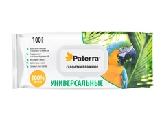 Влажные салфетки Paterra. Универсальные с пластиковым клапаном 100 шт