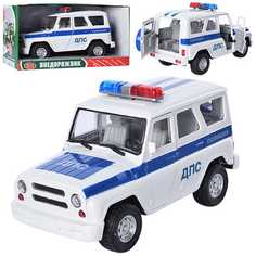 Машина JOY TOY УАЗ 9076-D ДПС со светом и звуком, инерционная