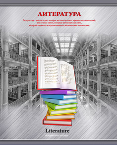 Тетрадь "Яркий акцент. Литература", А5, 48 листов, линия Проф Пресс
