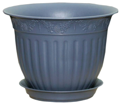 Горшок "Виноград" с поддоном, 2,25 литра (антрацит) Техпласт