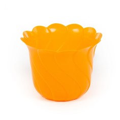 Горшок цветочный "Злата", 116 мм, 0,45 литров (оранжевый) Полесье