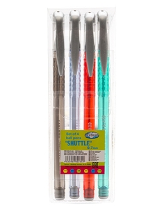 Набор шариковых ручек "SHUTTLE", 0,7 мм, 4 цвета Centrum