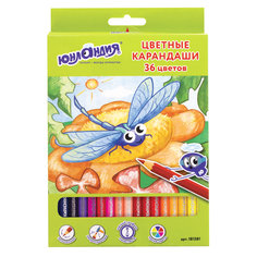 Карандаши цветные Юнландия В гостях у Букашек, 36 цветов