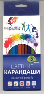 Карандаши цветные ЛУЧ Классика, 12 цветов