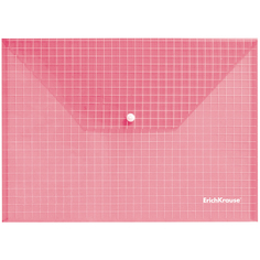 Папка-конверт "Envelope folder", А4, на кнопке, красная Erich Krause