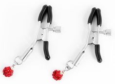 Металлические зажимы на соски с декором в виде красных шариков Bior toys