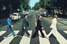 Постер СТ-Диалог "The Beatles на Abbey Road", МУЗ-071, лам.бумага, 60х40 см