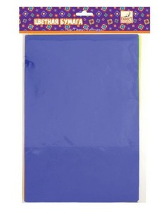 Набор цветной фольгированной тисненной бумаги, А4, 5 цветов (5 листов) Fancy Creative