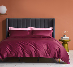 Постельное белье Павлина Wally Цвет: Бордовый, Розовый полутораспальный Pavlina