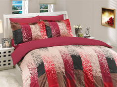 Постельное белье HOBBY HOME COLLECTION Coralie Цвет: Бордовый евро