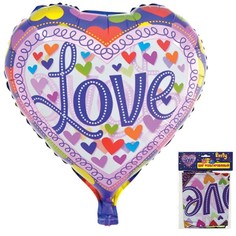 Шар фольгированный ACTION! I love you cердце 51х47см