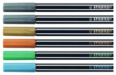 Фломастеры 6цв STABILO PEN 68 METALLIC футляр 6806/8-11 Stabilo
