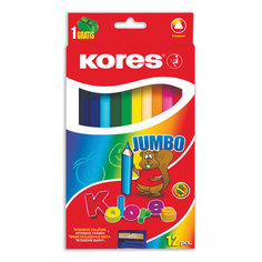Карандаши цветные "Jumbo", 12 цветов Kores