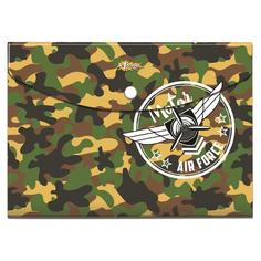 Папка-конверт на кнопке "Military", 180 мкм, А5+ №1 School