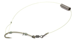 Поводок карповый HYDRO-FLEX 20lb, 20cm, GREEN LONG SHANK MUGGA № 4, CARPE DIEM